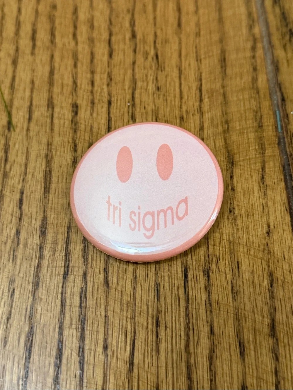 Tri Sigma Sorority Pink Canvas and Button